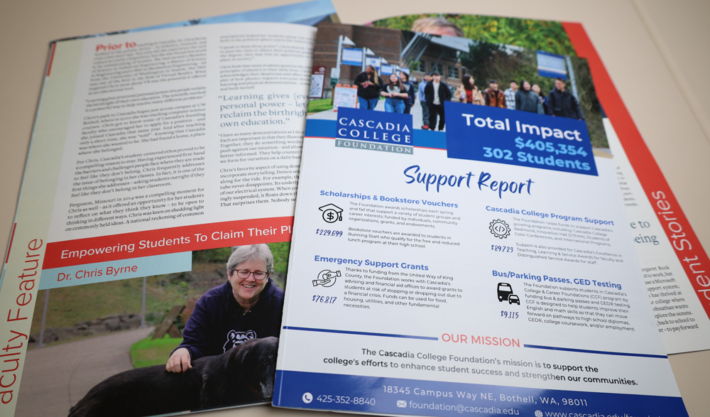 College Foundation Campus signage indicating the colocation with the University of Washington.