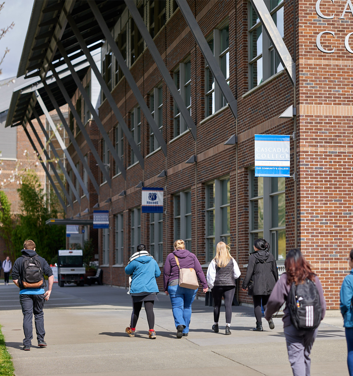 Students walking on campus Students walking on campus