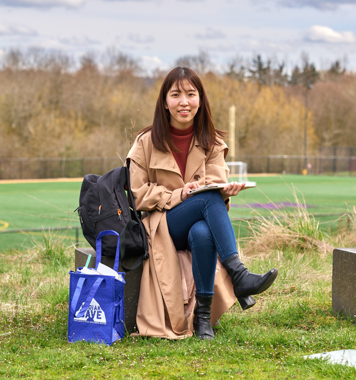 Female student smiling. Cascadia community image