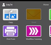 Printer Login Screenshot of printer interface