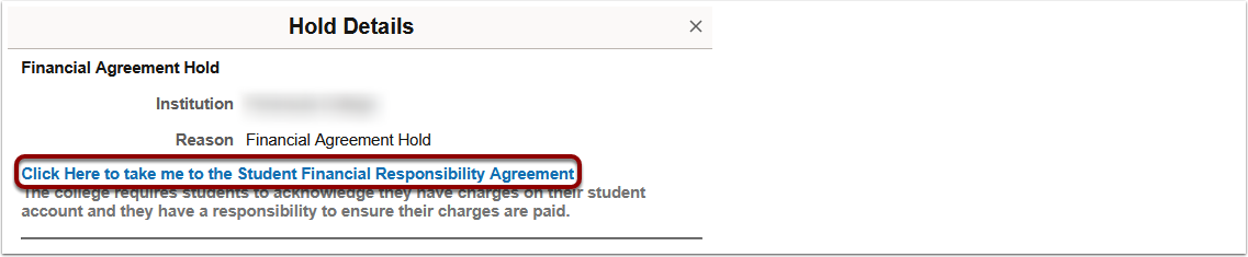ctcLink holds details screen