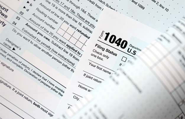collage of tax forms